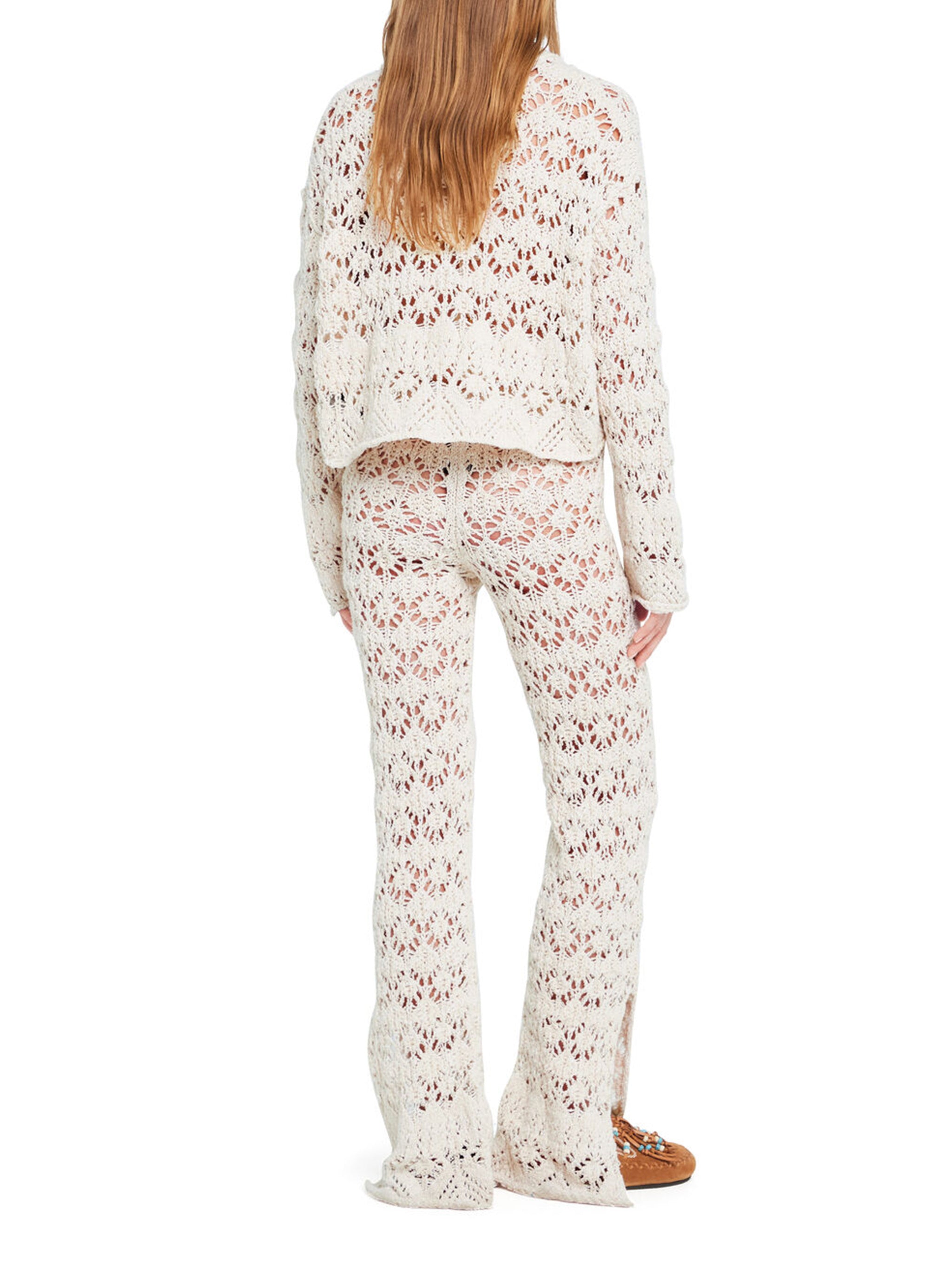 Blue Lagoon Romance Open-Knit Cotton Cardigan