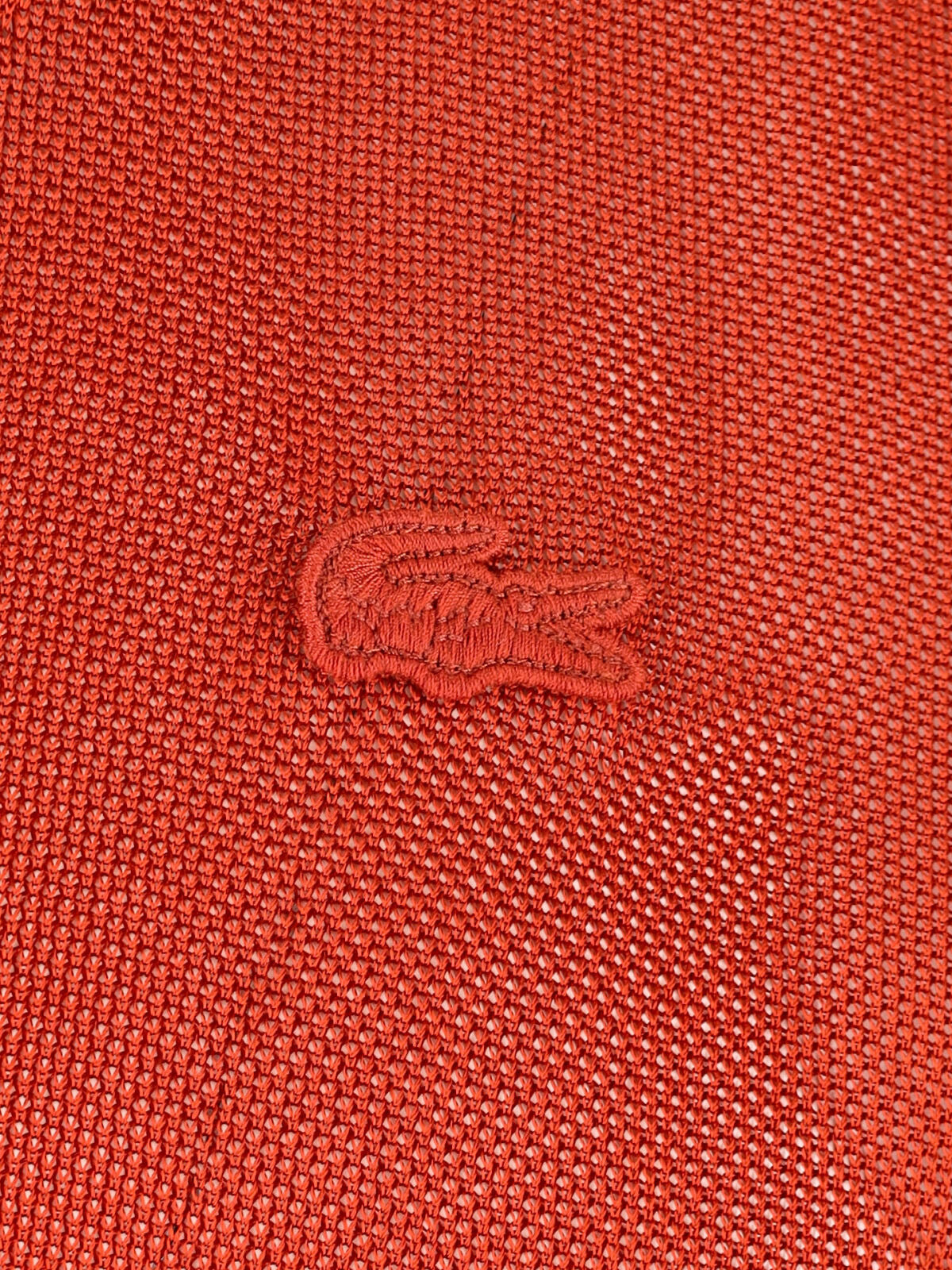 Orange Piqué Satin Ribbed Logo Polo