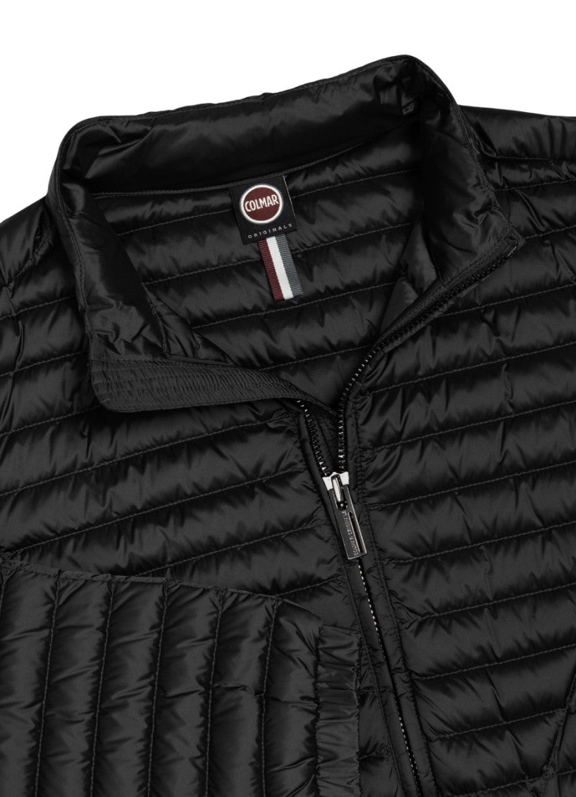 Fitted Water-Repellent Jacket with Horizontal Quilting