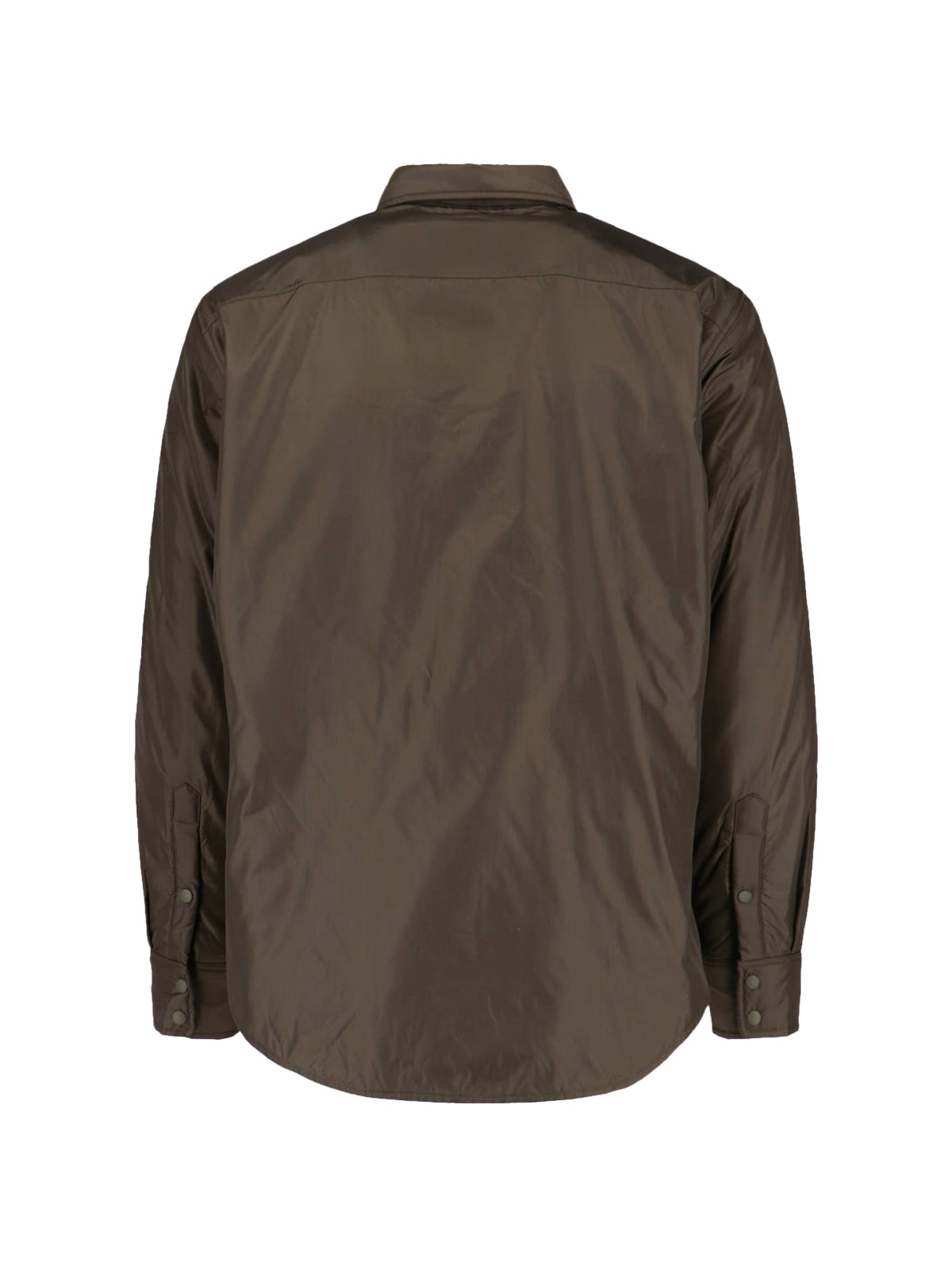 Nylon Shirt Jacket, Green, Classic Collar