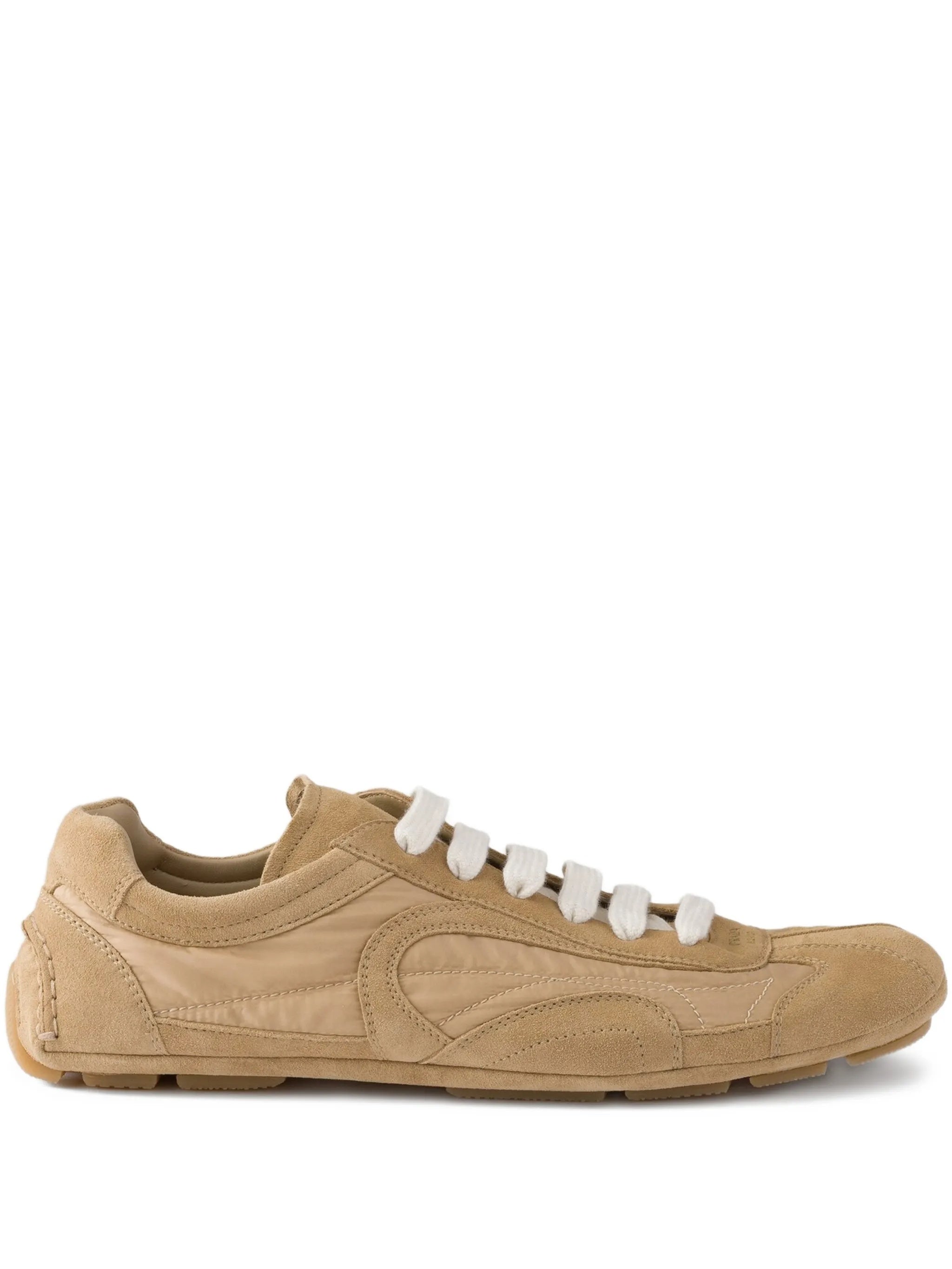 Beige Montecarlo Suede/Smooth Texture Sneakers