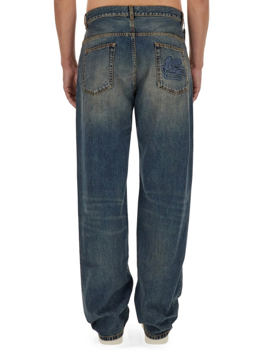 Faded Wash Denim Jeans