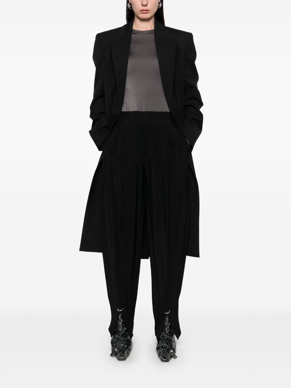 Relaxed Fit Black Trousers