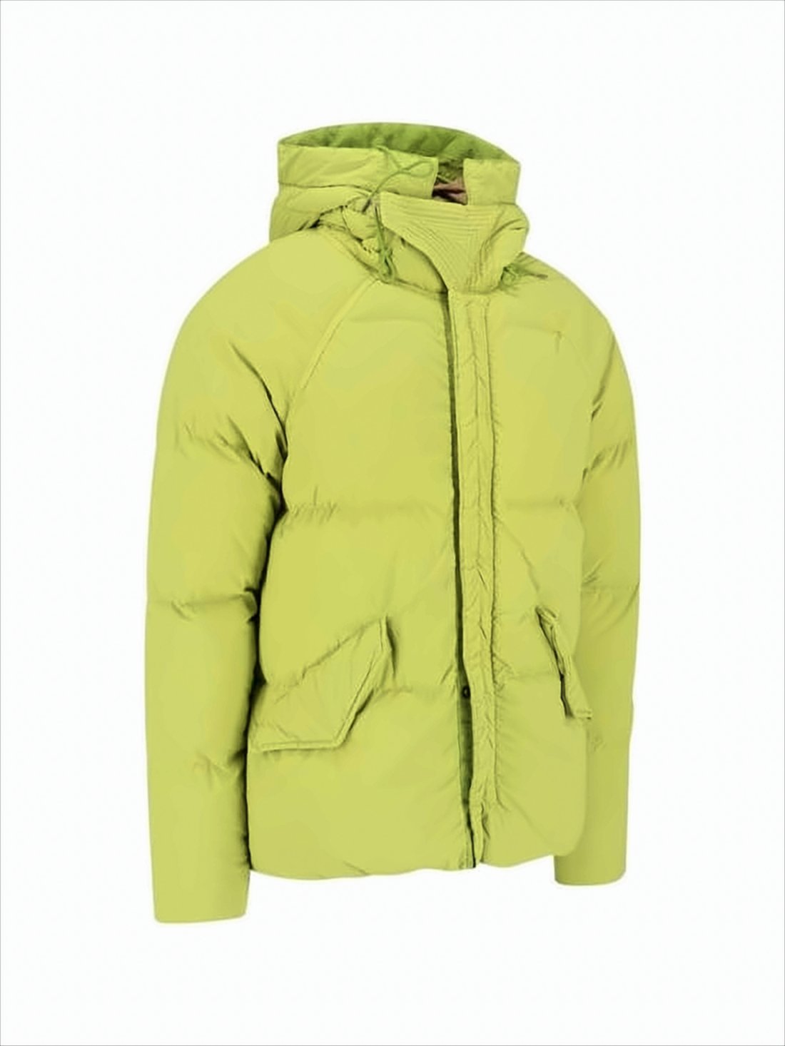 Lime Green Quilted Padded Jacket