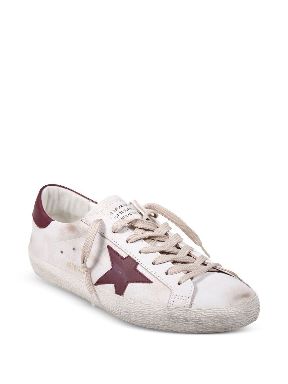 Low-Top Sneakers with Dark Red Star Emblem