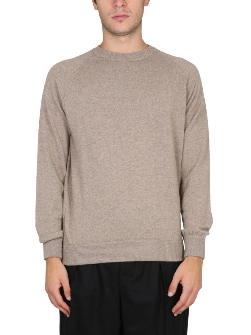 Cashmere Sweater With Cross-Neck Design