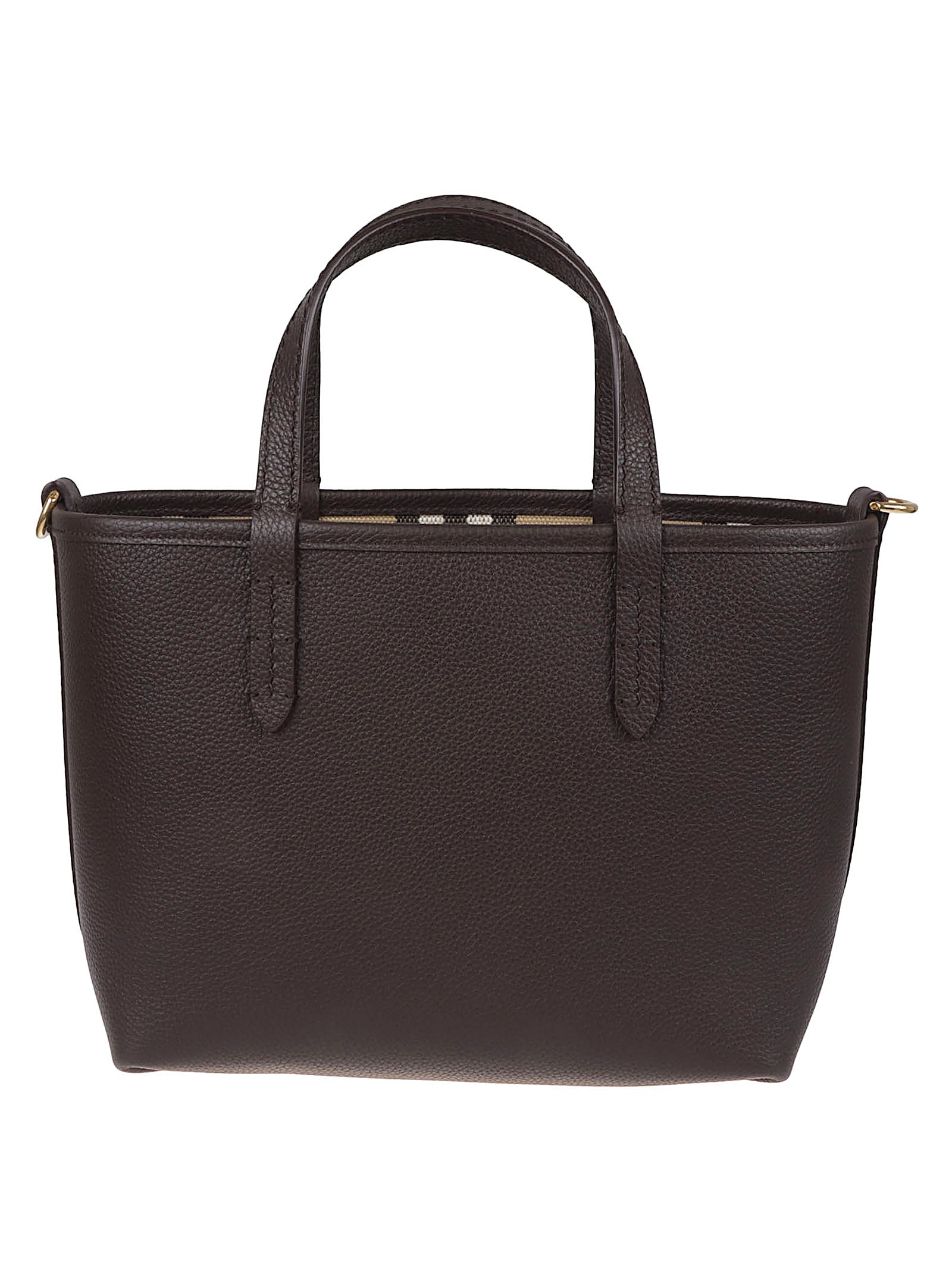 Reversible Handbag in Textured Calf Grain Leather