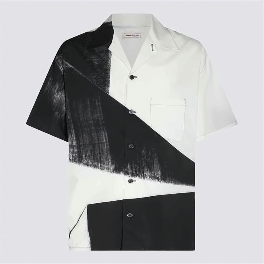Abstract Print Short-Sleeve Casual Shirt