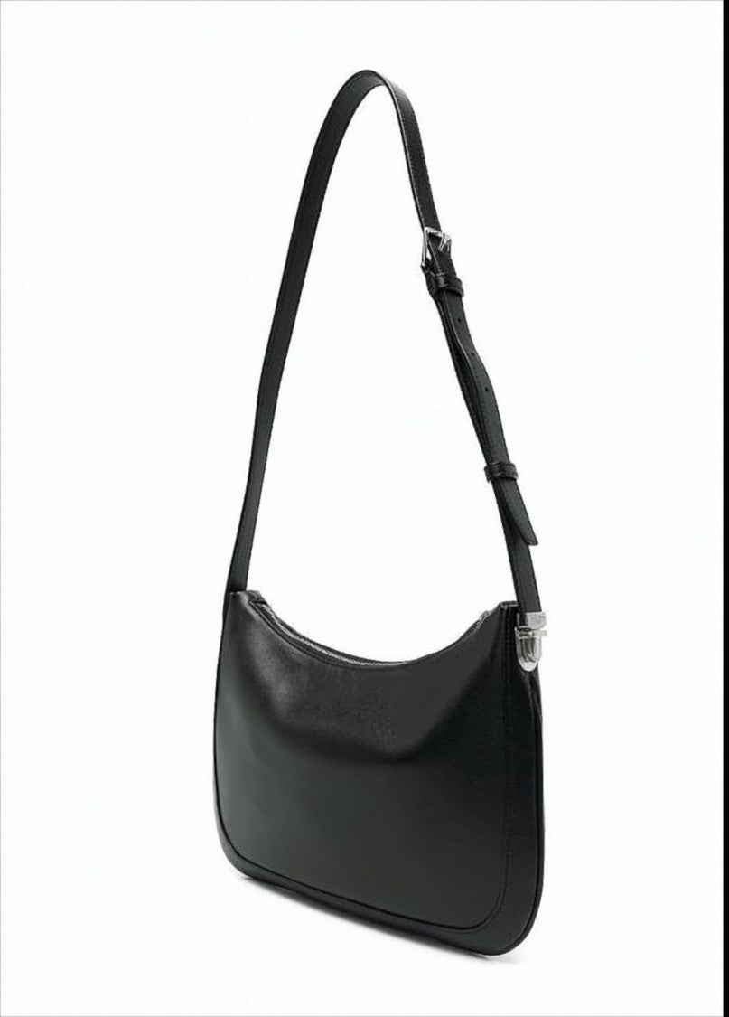 Calf Leather Shoulder Bag with Adjustable Strap