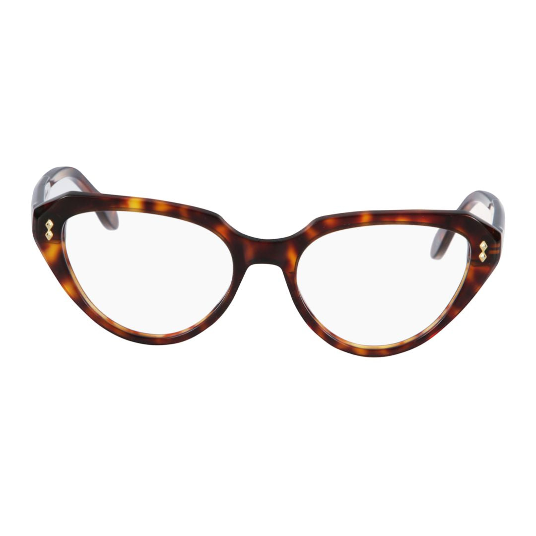 Lola Glamour Cat-Eye Tortoiseshell Eyeglasses with Gold Accents