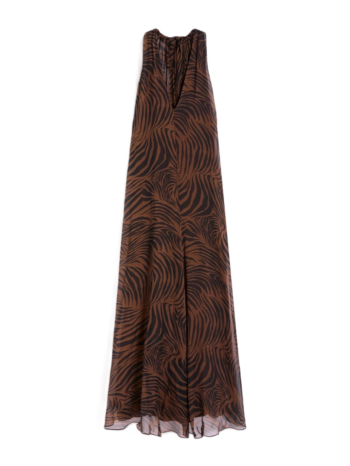 Sleeveless Maxi Dress with Deep V-Neckline