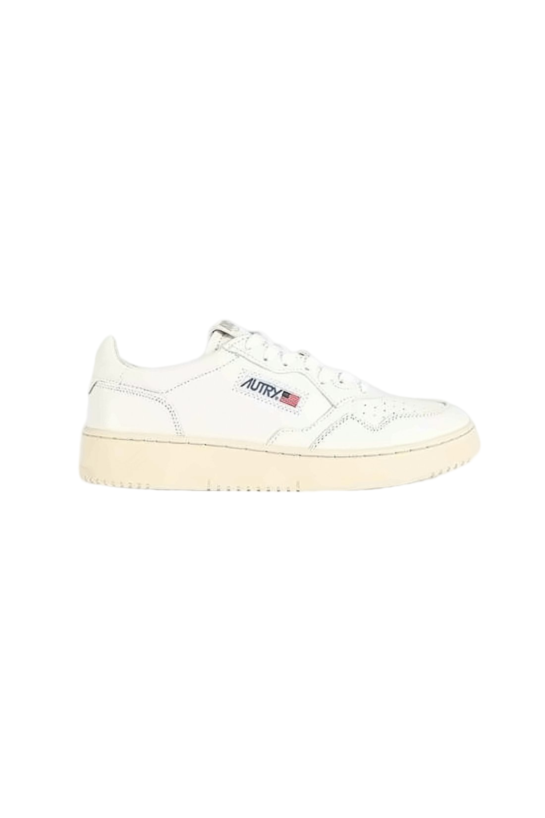 Minimalist Low-Top Sneakers with Perforated Detailing