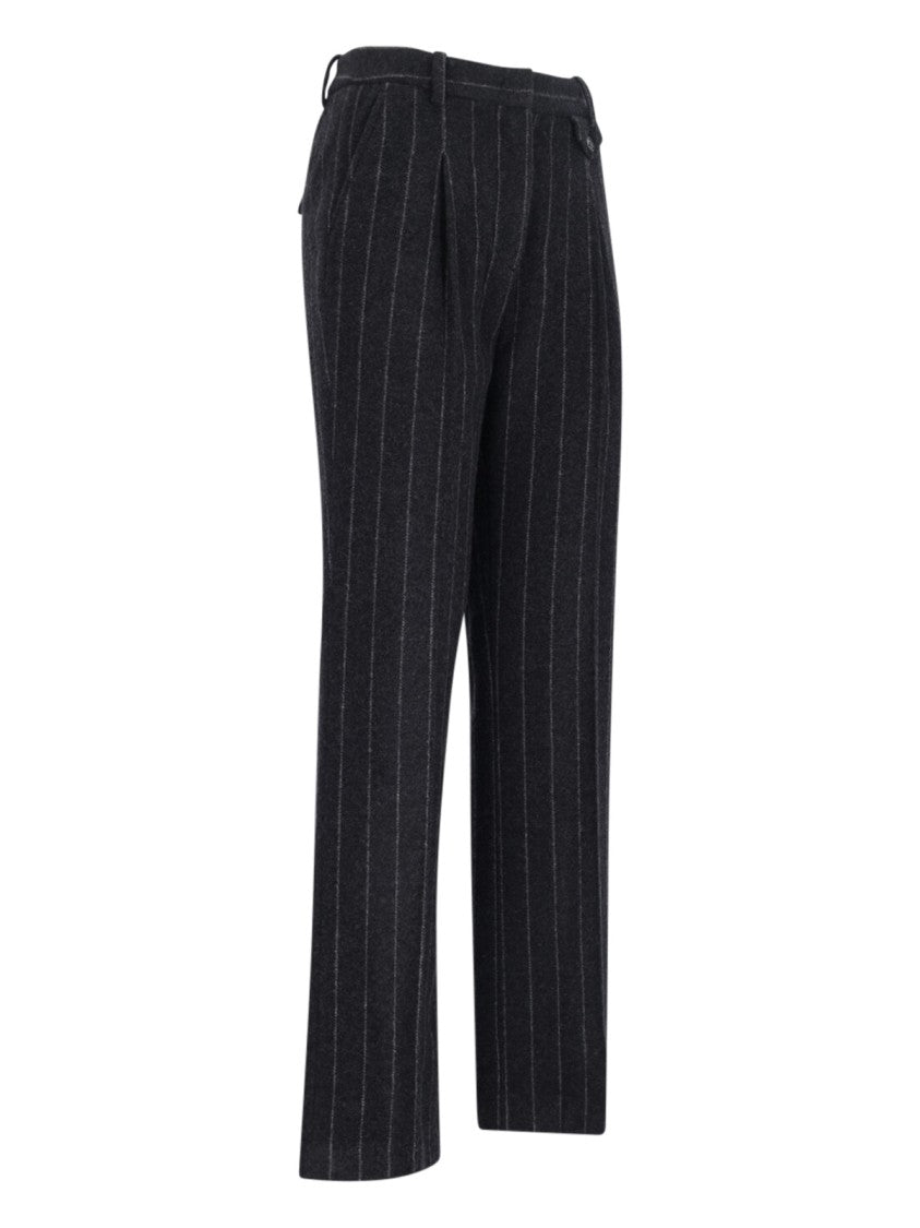 Tailored Trousers In Black Wool Blend
