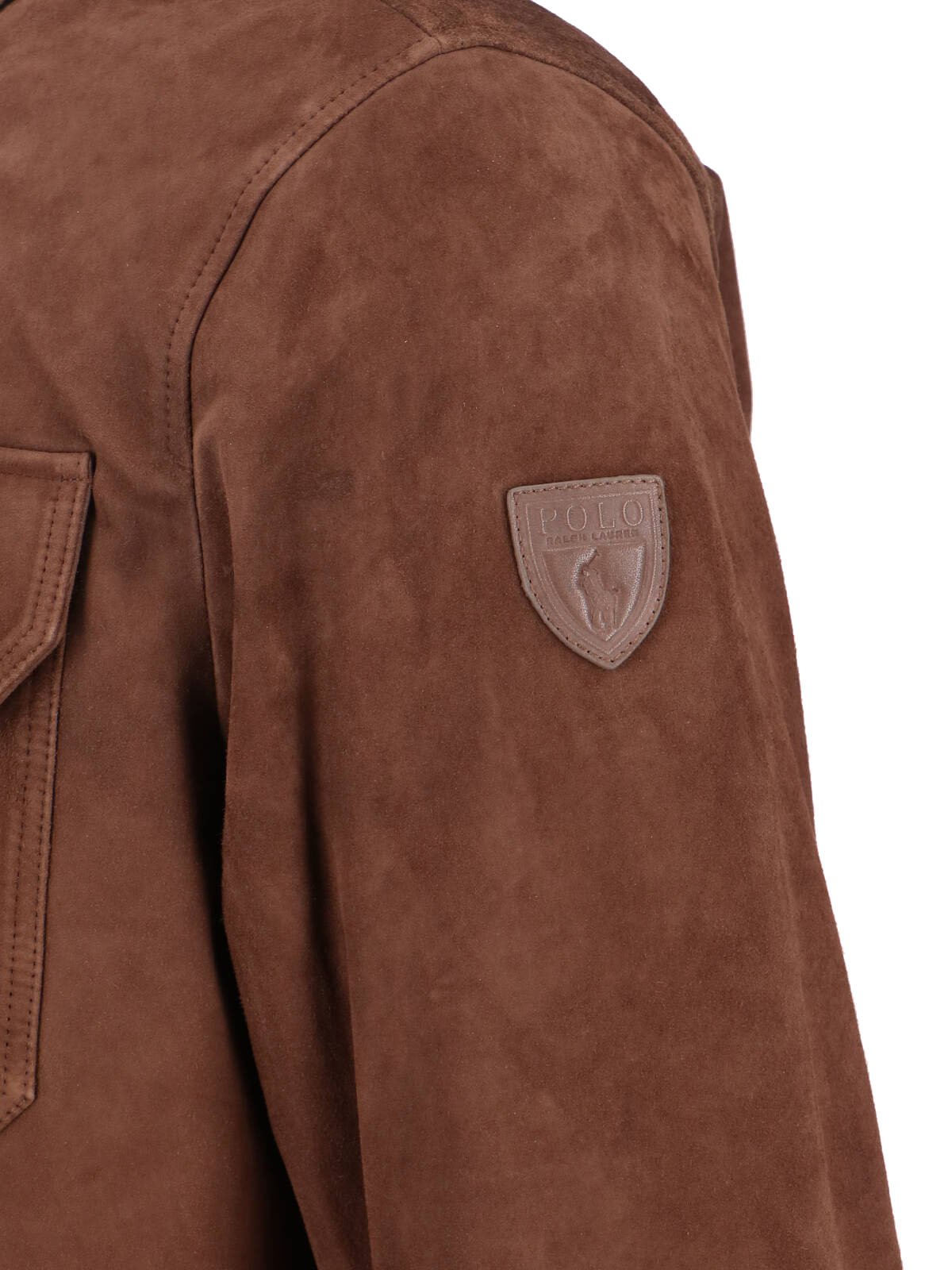 Structured Brown Jacket with Front Zipper Closure