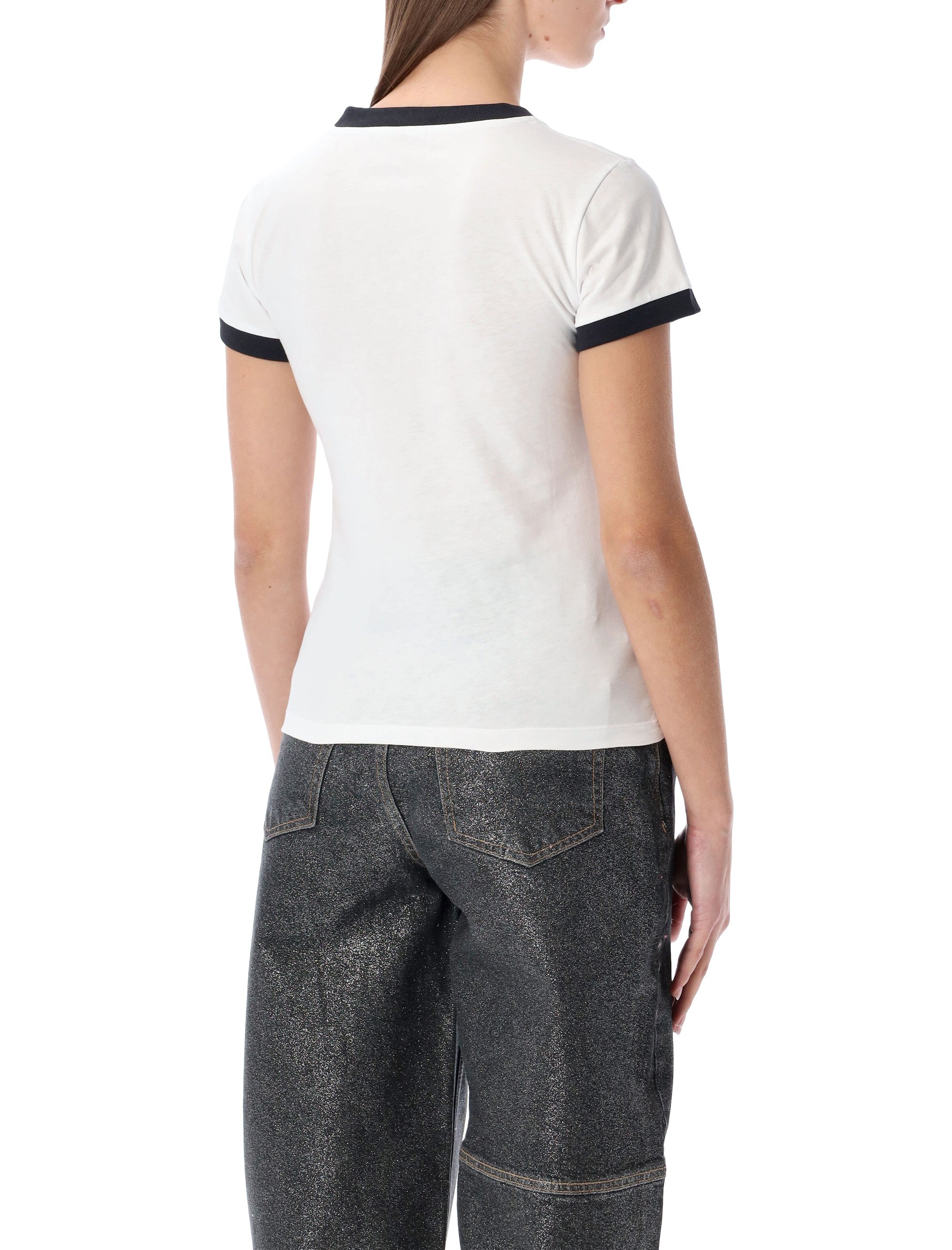 White Cropped Kitty T-Shirt