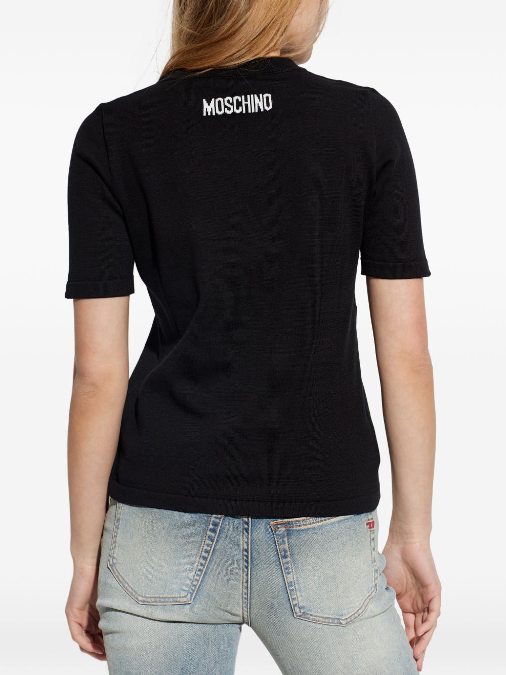 Goose Graphic Ribbed Knit Top
