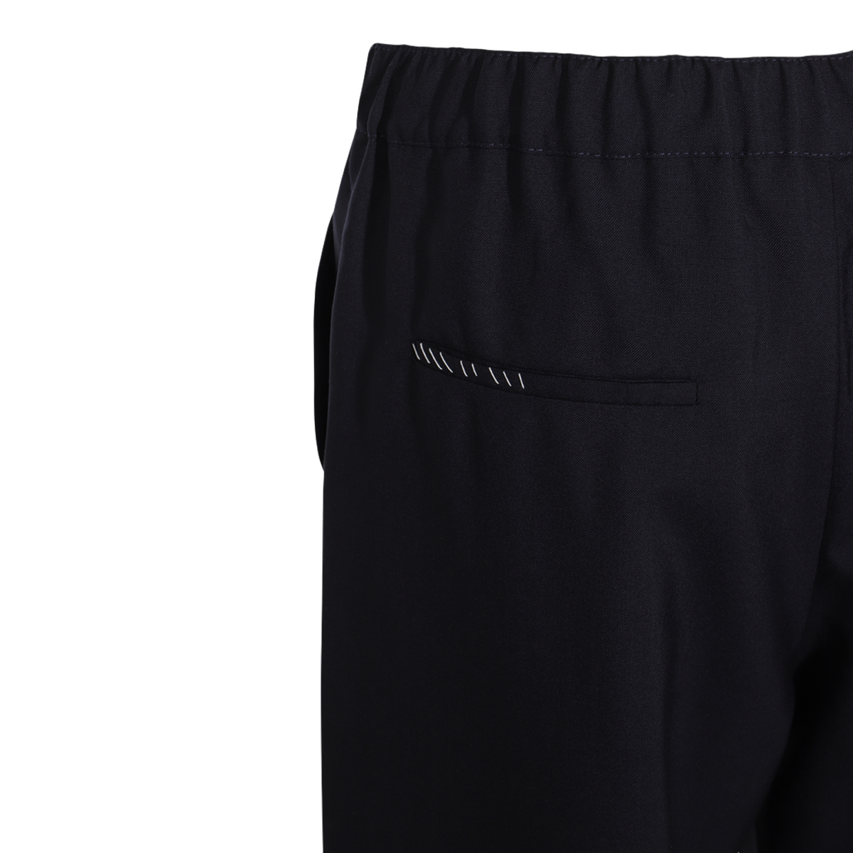 Straight-Leg Trousers with Elastic Waistband