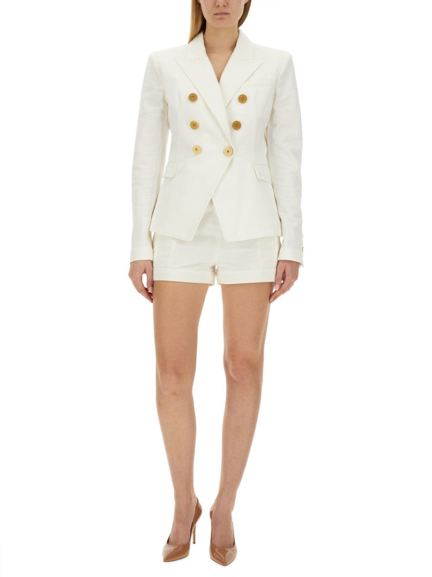 Double-Breasted Six-Button Jacket