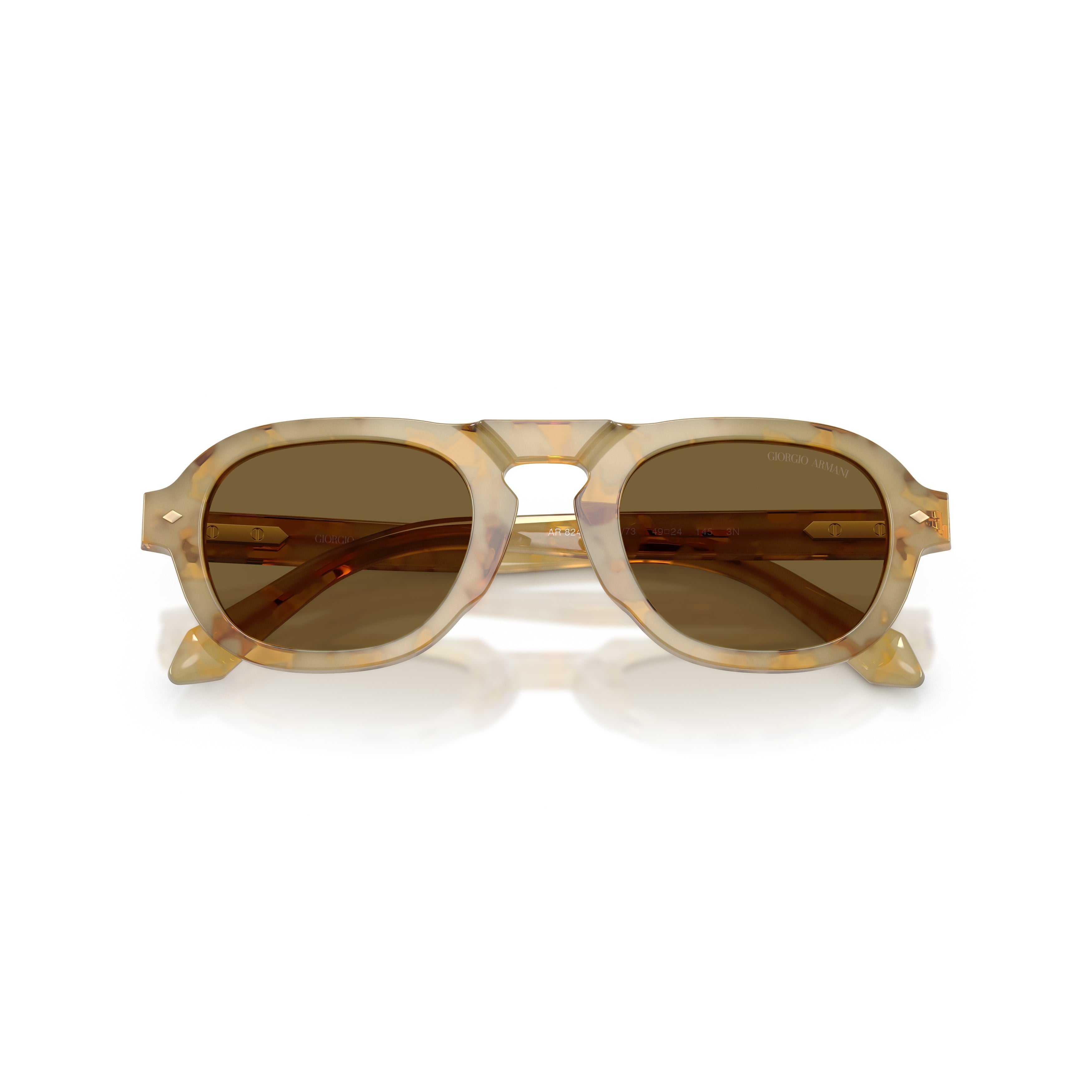 0ar8244 Translucent Acetate Sunglasses with Brown Tinted Lenses