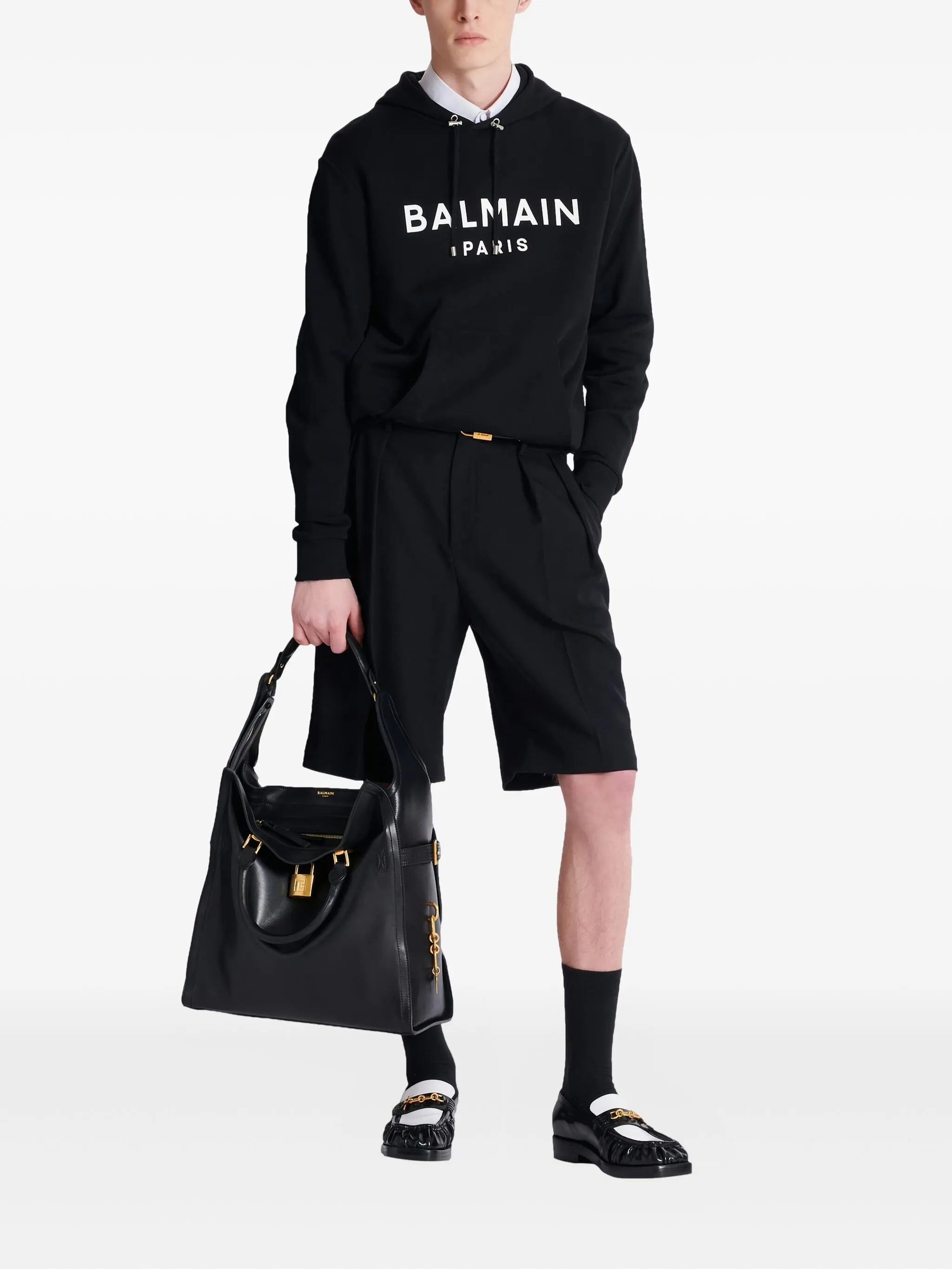 Black Classic Ls Cotton Hoodie