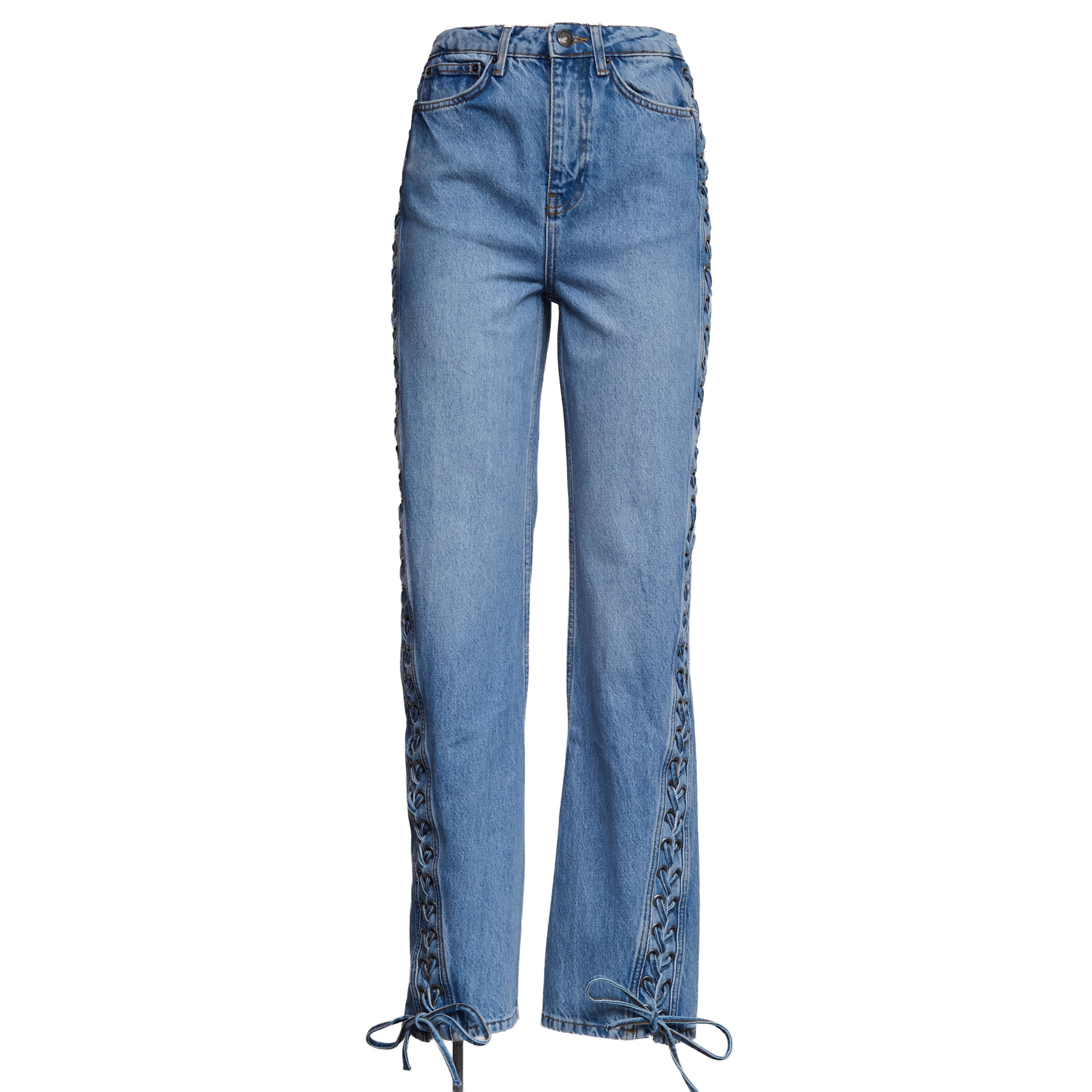 Totama Twisted Lace-Up Jeans