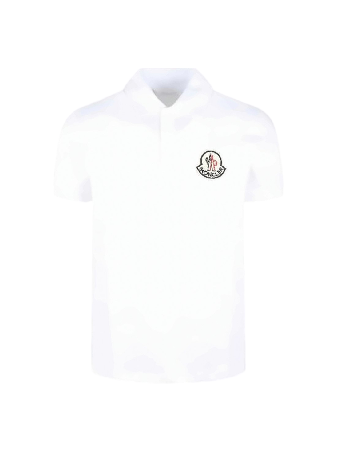 White Short-Sleeved Polo Shirt With Embroidered Logo