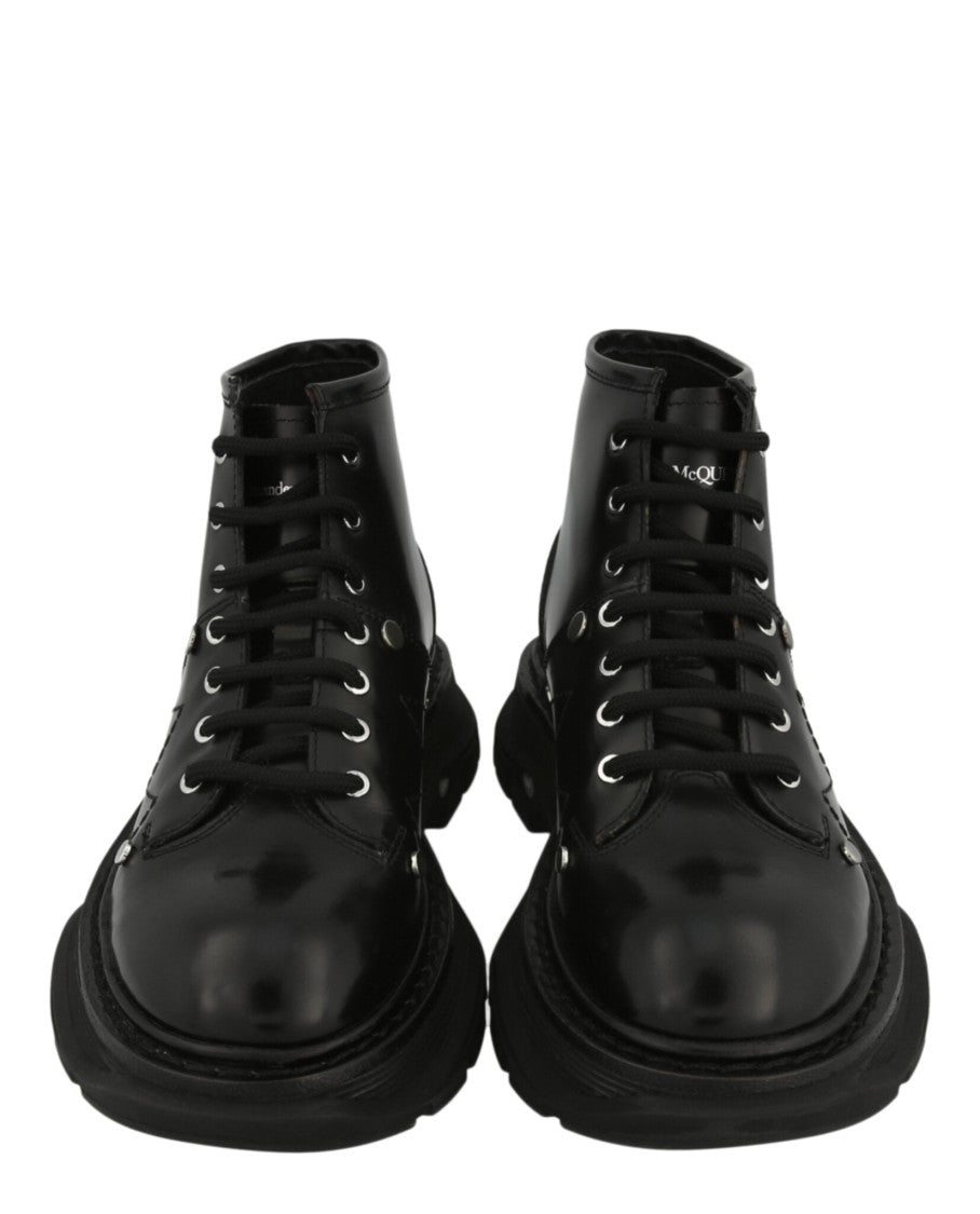 Leather Ankle Combat Boots