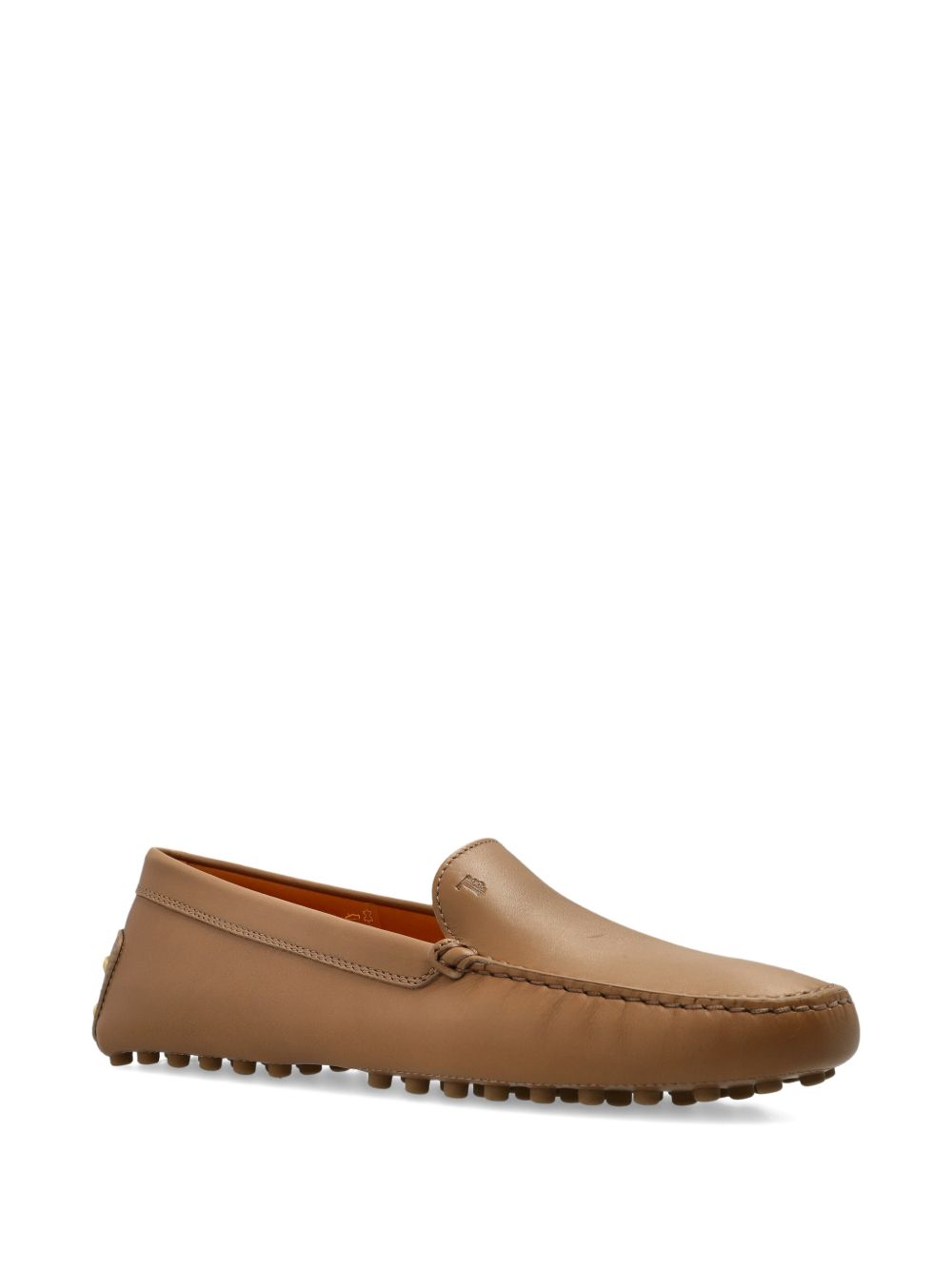 Minimalist Leather Loafers with Moccasin Toe Design