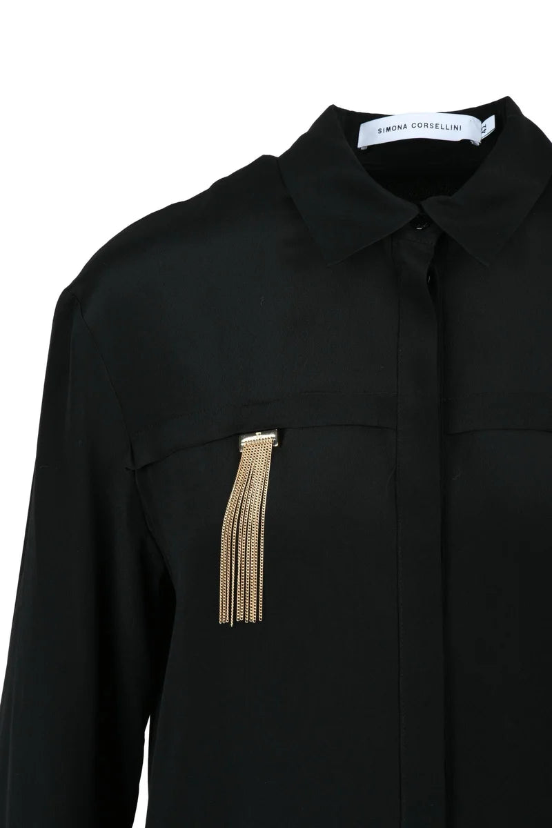 Acetate Silk Shirt - Black
