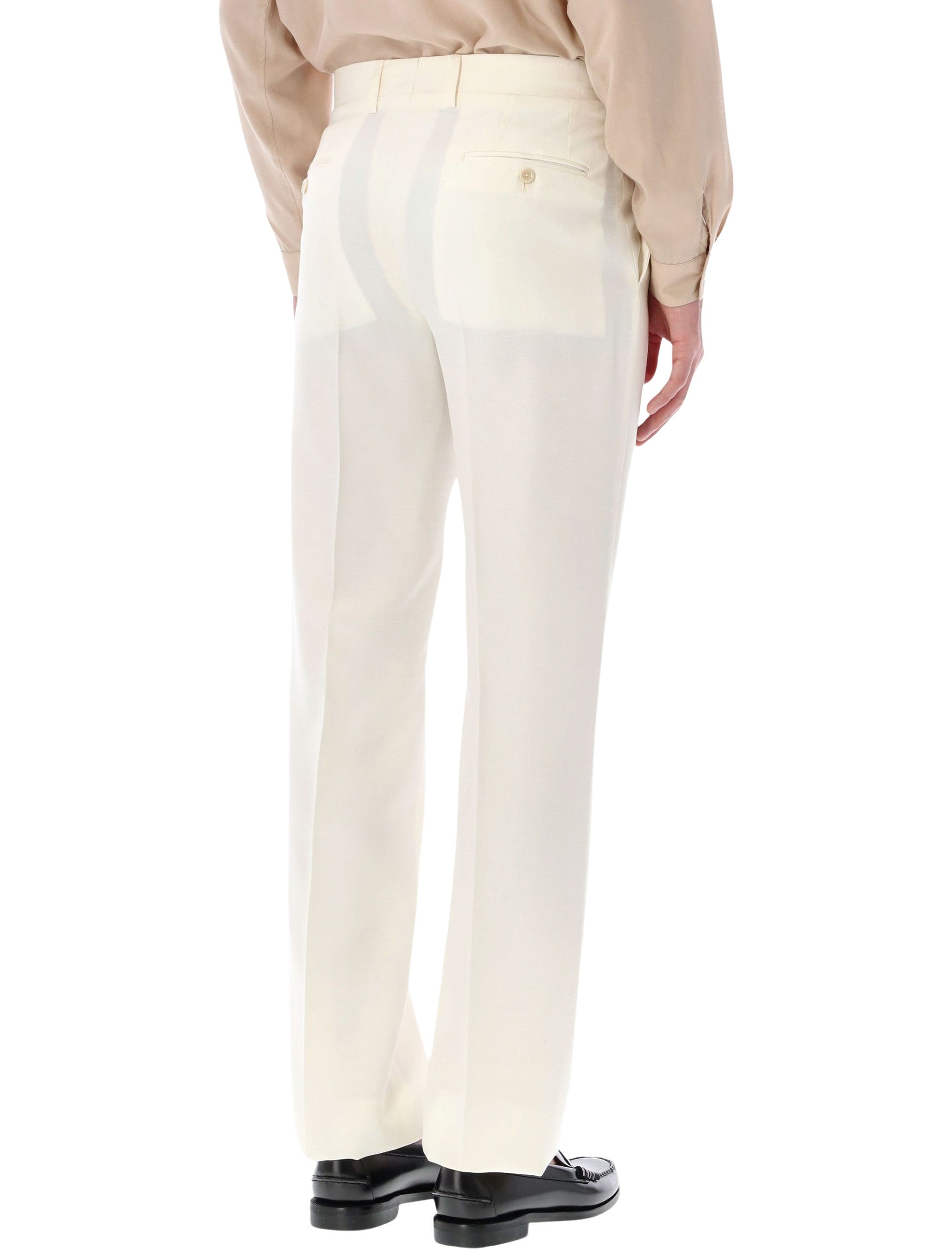 Ivory Ecovero Elegant Trousers