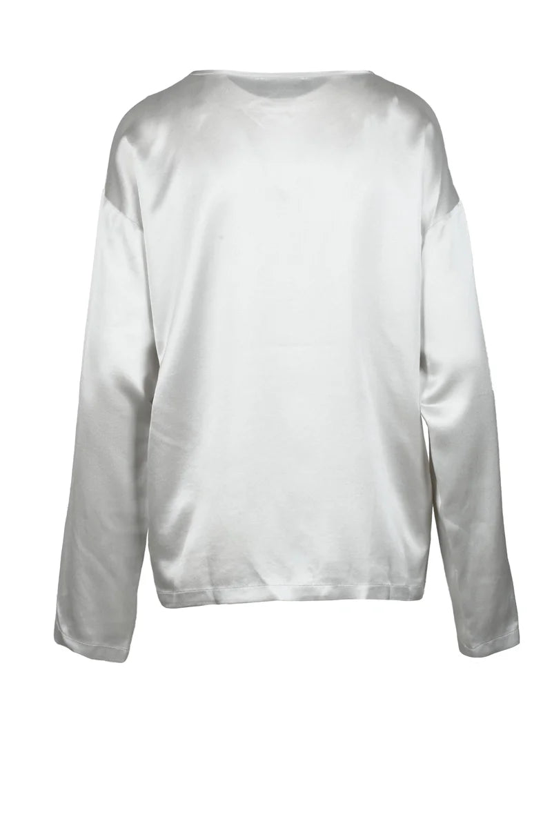Silk Blouse - Light Grey
