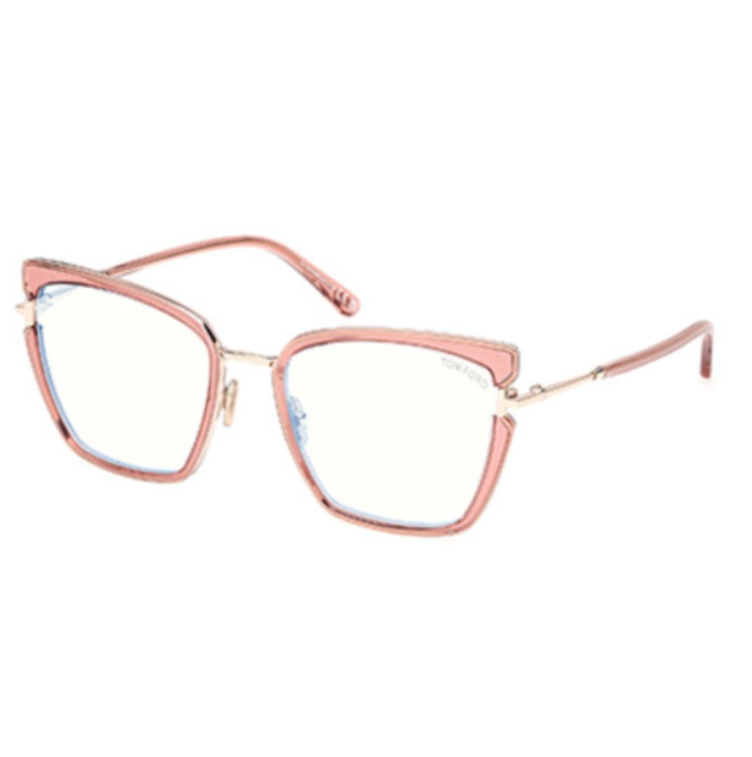 Large Square Metal Frame Sunglasses With Soft Pink Accents
