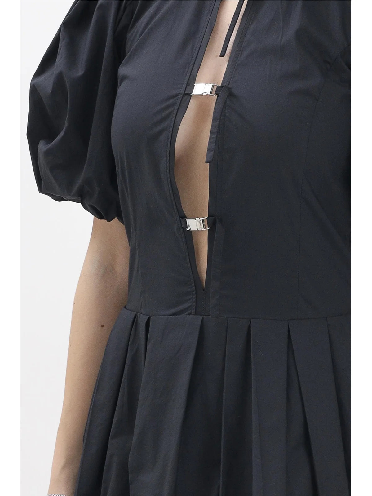 Black Oliver Cotton Balloon Dress