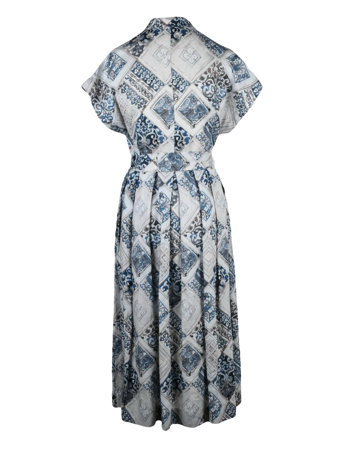 Blue Linen Shirt Dress