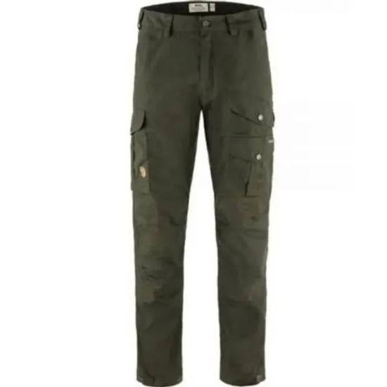 Cargo-Style Straight Pants With Reinforced Knee Patches