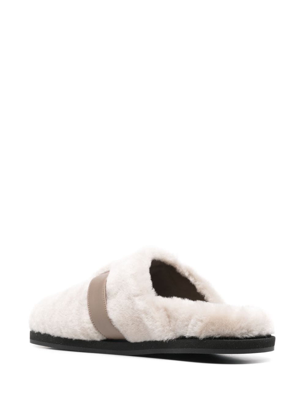 Slip-On Sandals with Fleece Texture
