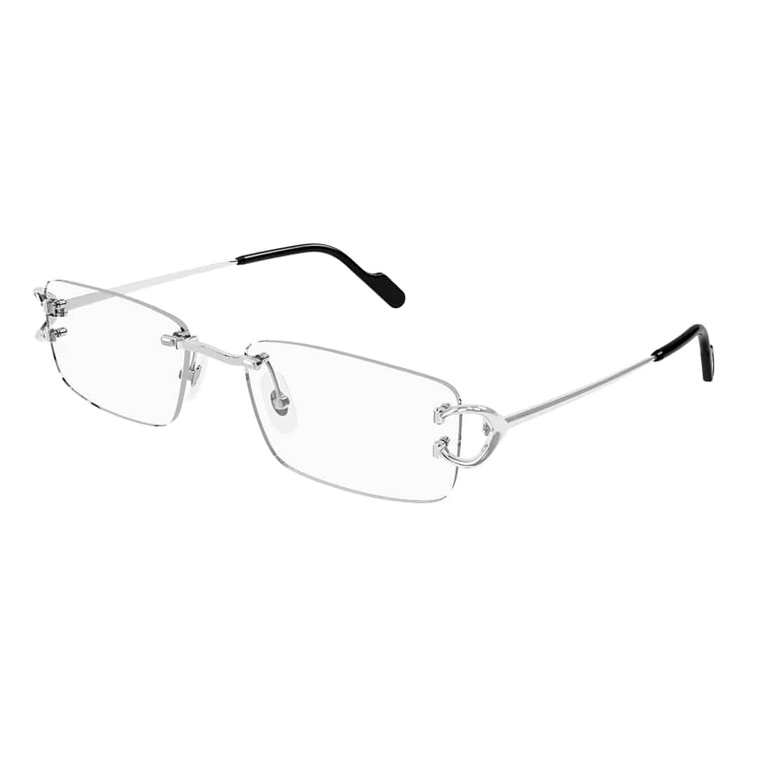Rimless Rectangular Eyeglasses With Elegant Metal Frame