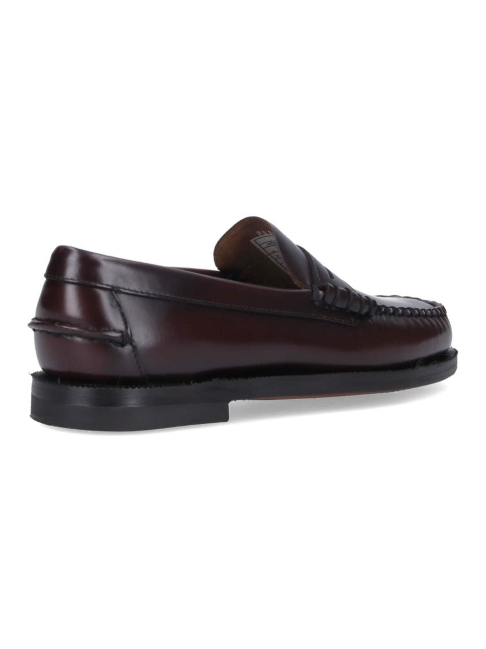 Rounded Toe Slip-On Moccasins With Smooth Leather Finish