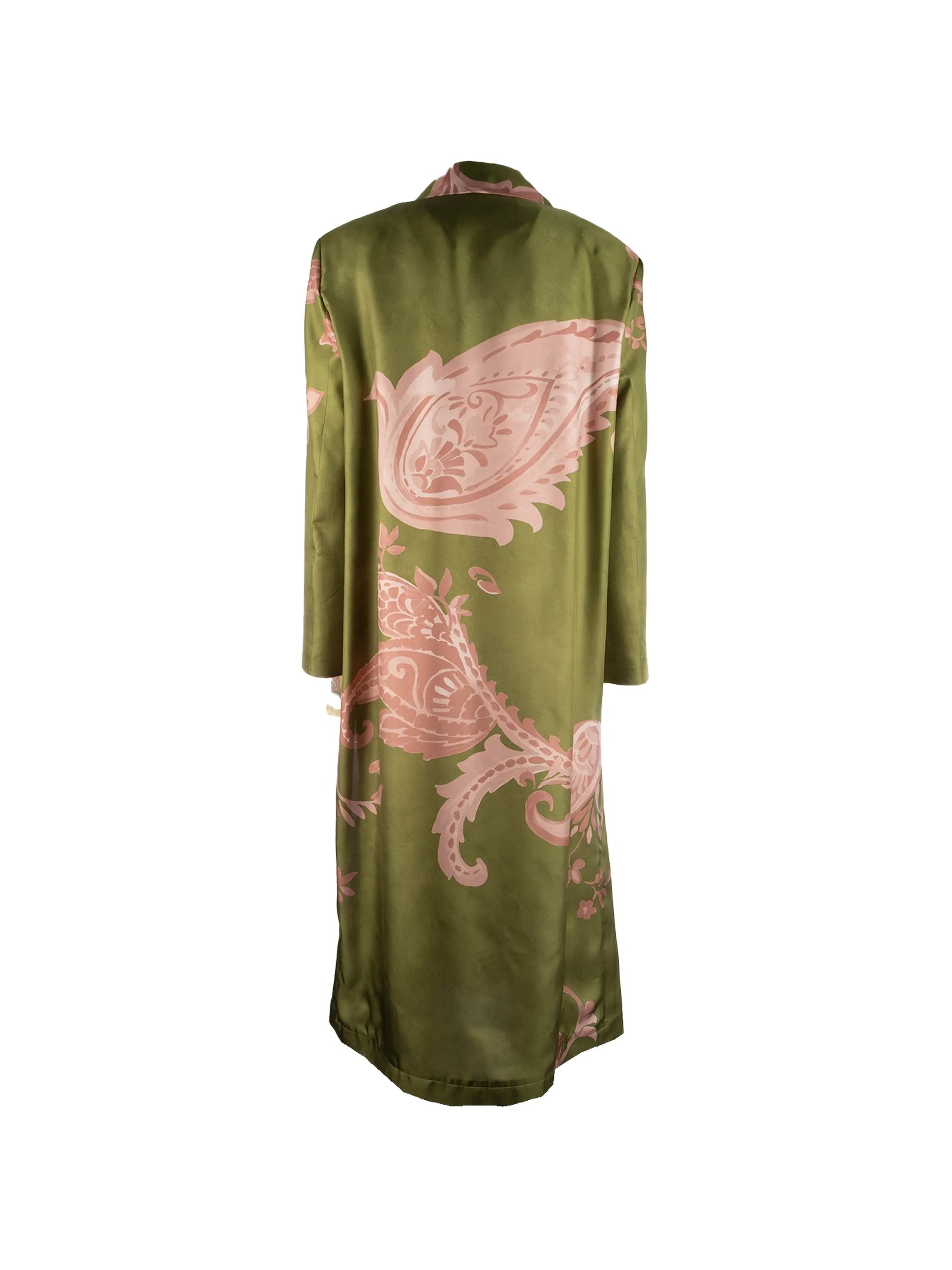 Brown Silk Long Coat
