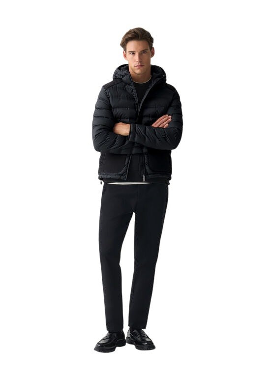 Quilted Down Jacket with Adjustable Hood