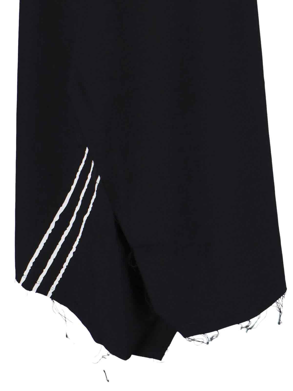 Midi Skirt In Black Recycled Fabric, Medium Waist