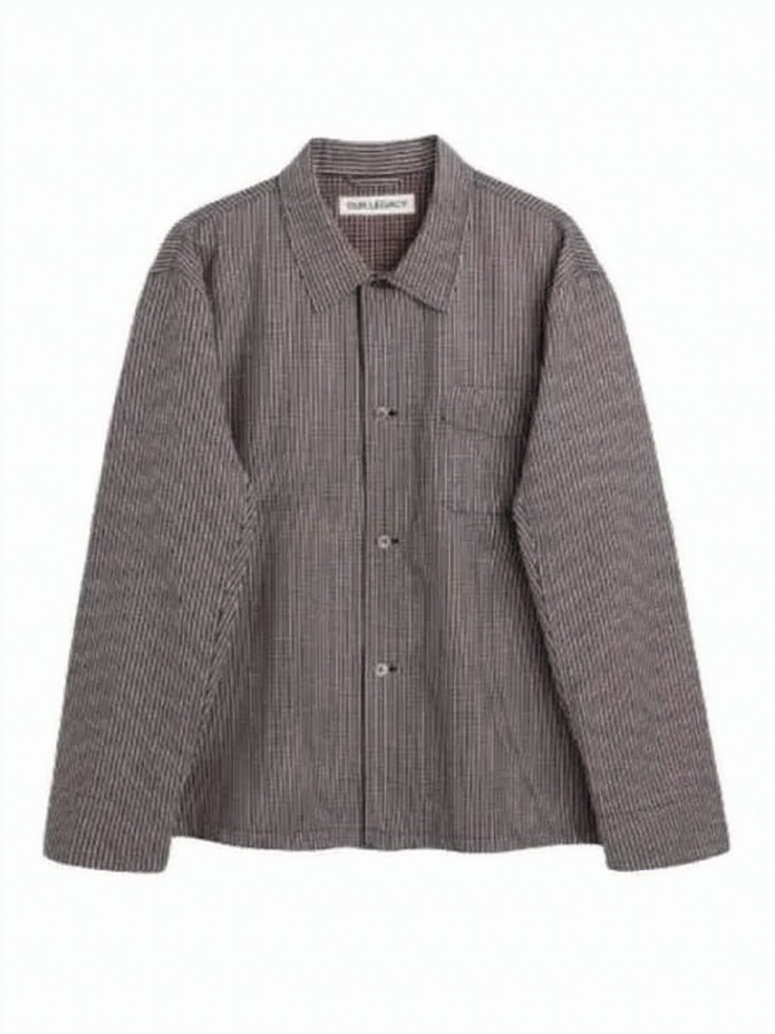 Vertical Stripe Long-Sleeve Casual Shirt