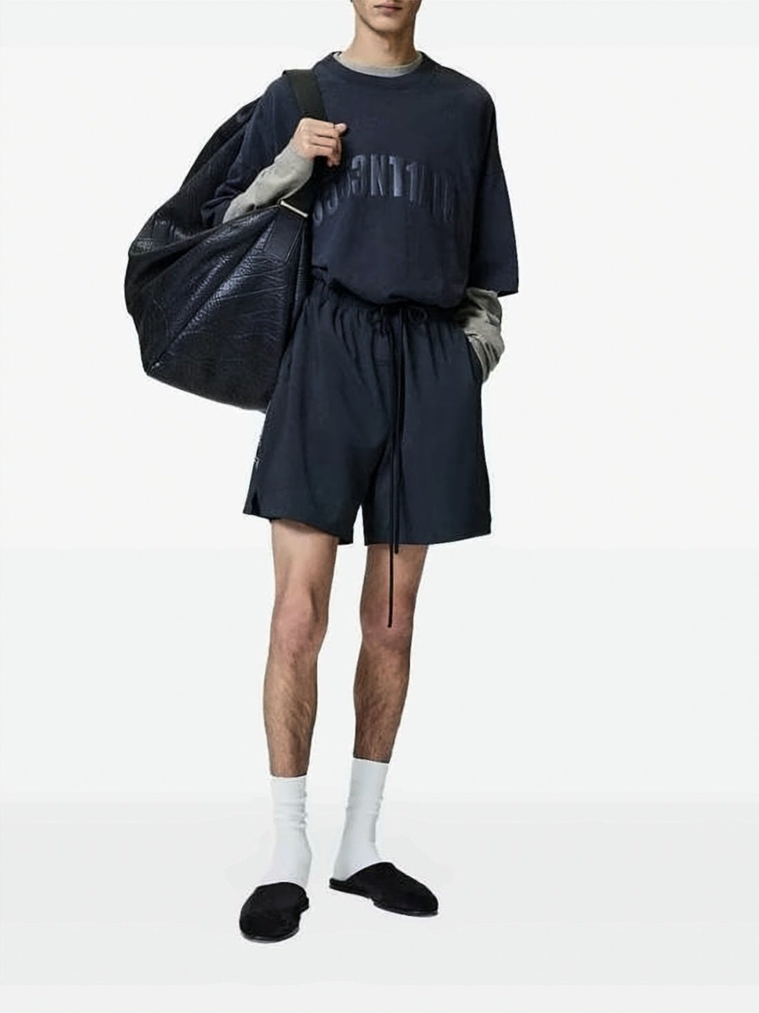 Boxy Black Crew Neck T-Shirt