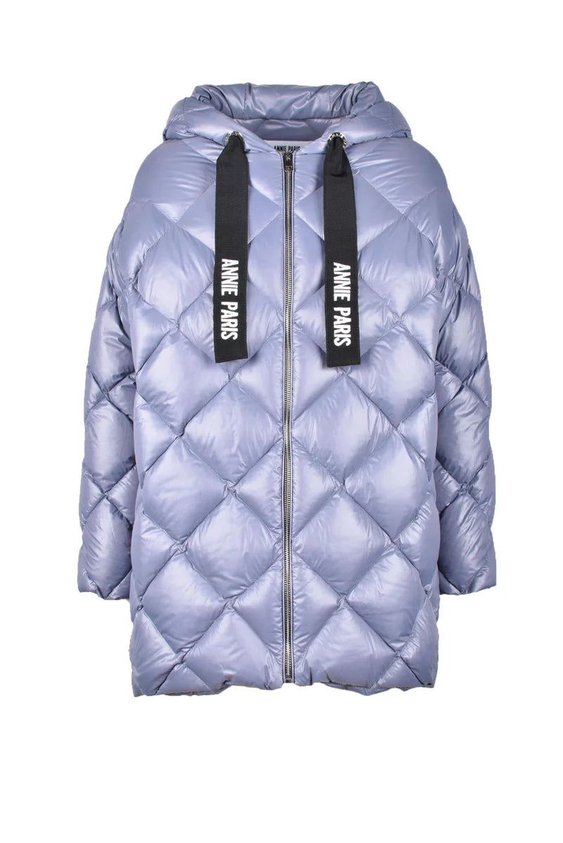 Cropped Grey Down Jacket