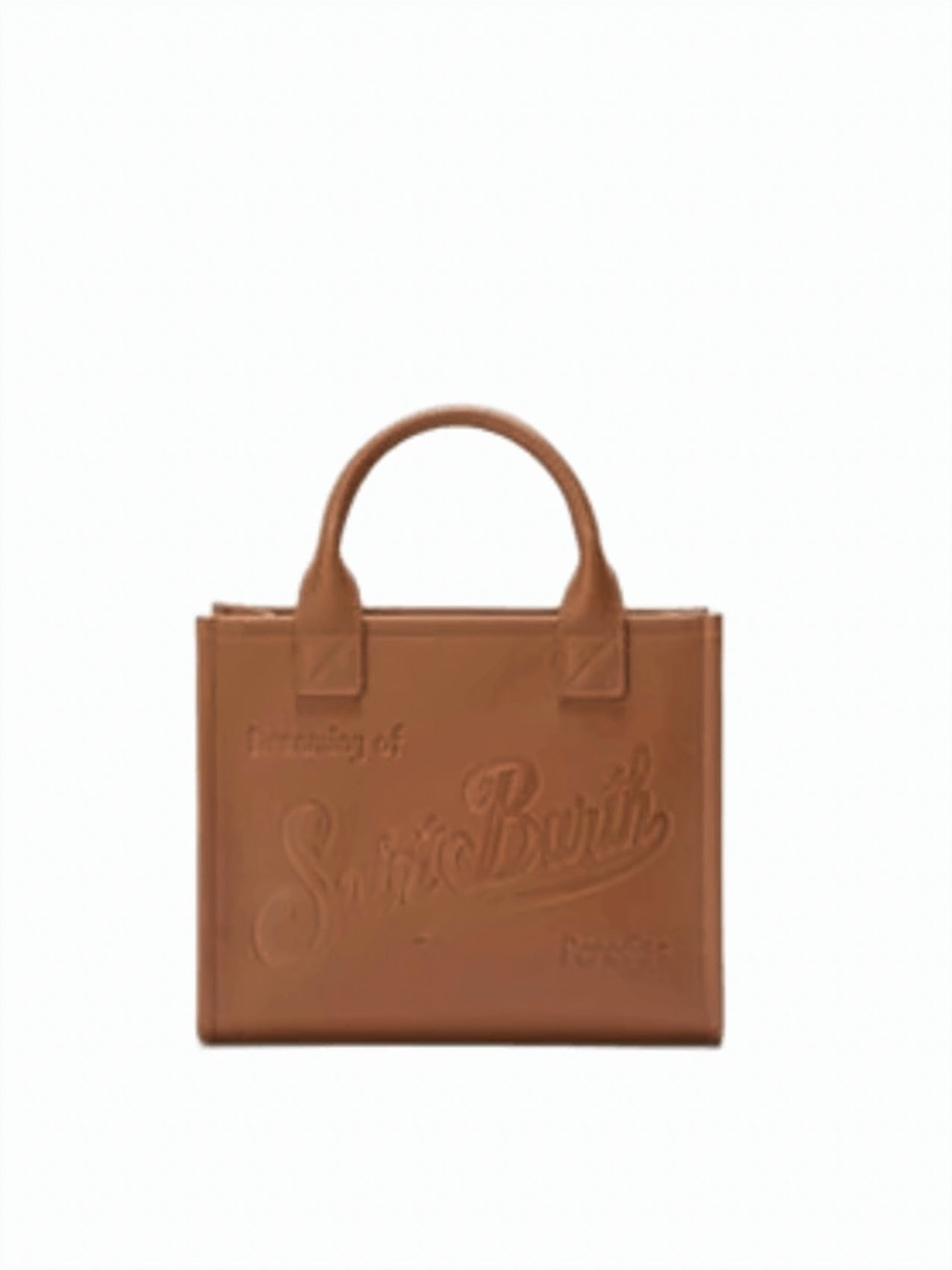 Structured Camel Leather Handbag