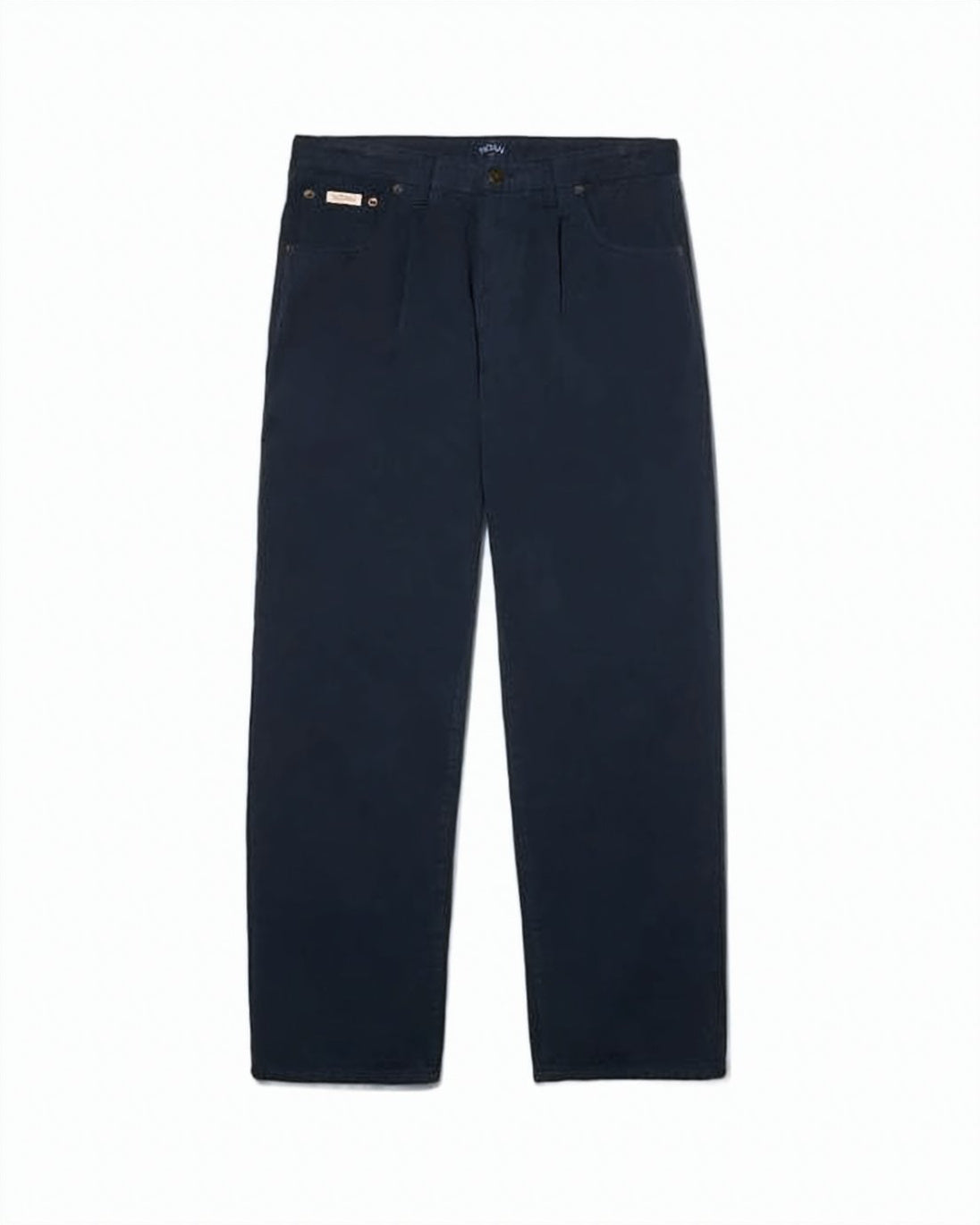 Deep Navy Straight-Leg Pants