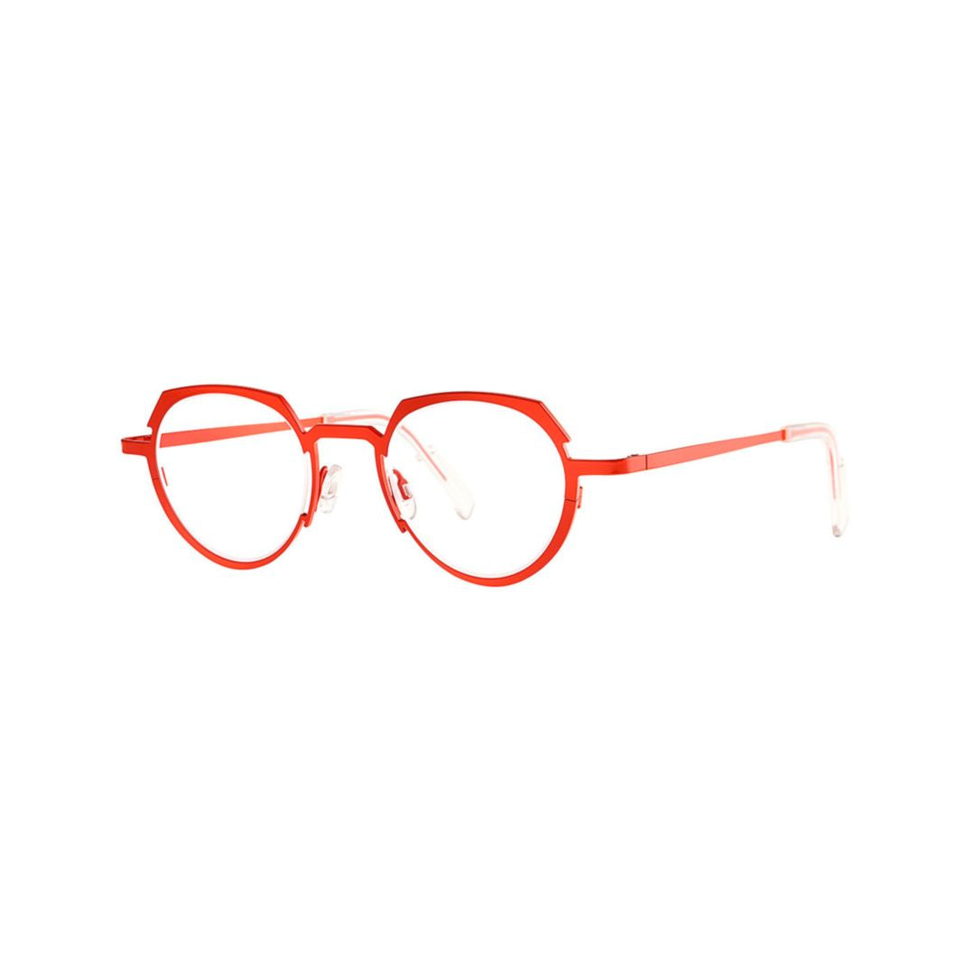 Receiver 514 Italian Rosso Cavallino N25/1 Angular Round Frame Sunglasses