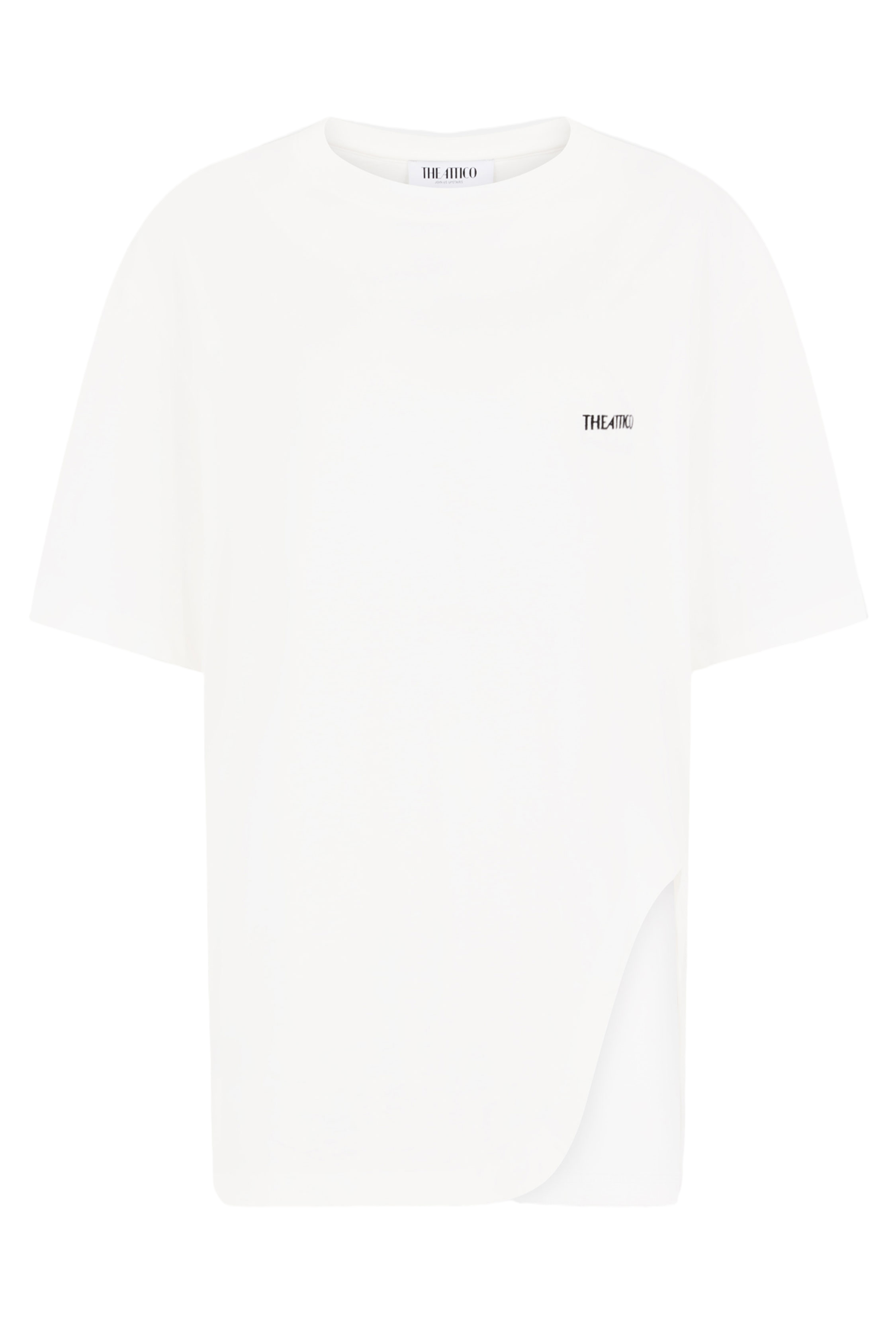 White Oversized T-Shirt With Side Slits