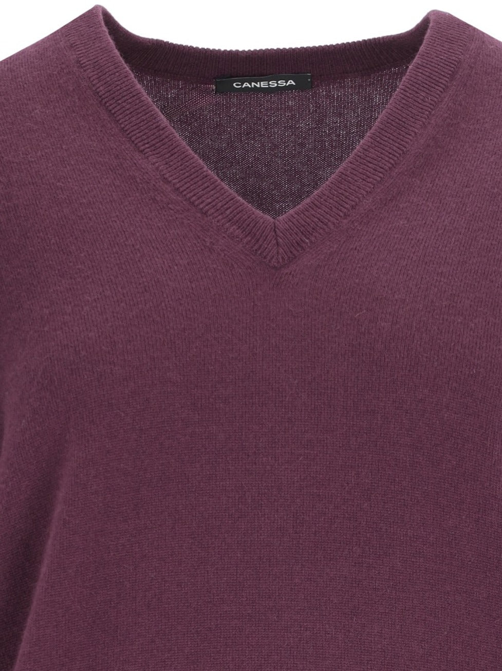 V-Neck Sweater In Purple Cashmere Purple