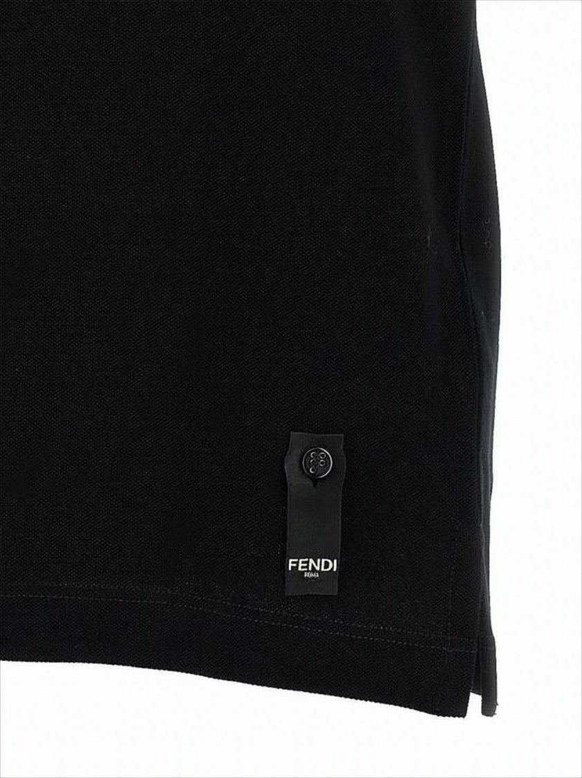 Short-Sleeve Black Polo Shirt With Subtle Logo Detail